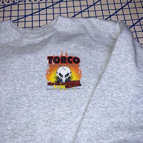 2006 Torco Racing Sweatshirt Sz XL Grey Double Sided Grpahic Pullobver Crewneck - Picture 6 of 10